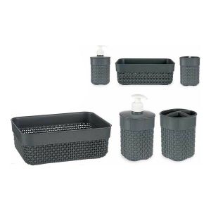 Set de Baie Antracit Plastic (3 pcs)