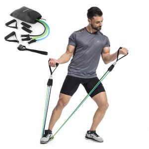 Set de benzi de rezistență cu accesorii și ghid de exerciții Tribainer InnovaGoods 3 Unități