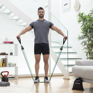 Set de benzi de rezistență cu accesorii și ghid de exerciții Tribainer InnovaGoods 3 Unități