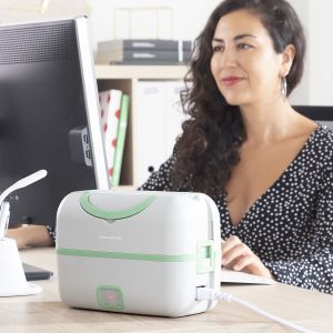 Cutie de prânz cu abur electric 3-în-1 cu rețete Beneam InnovaGoods