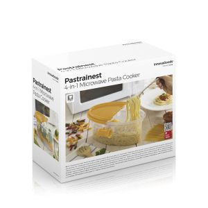 Dispozitiv pentru gătit paste pentru cuptorul cu microunde 4 în 1 cu accesorii și rețete Pastrainest InnovaGoods