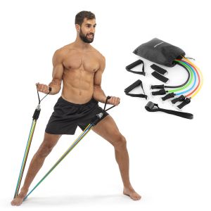 Set de benzi de rezistență cu accesorii și ghid de exerciții Rebainer InnovaGoods 5 Unități