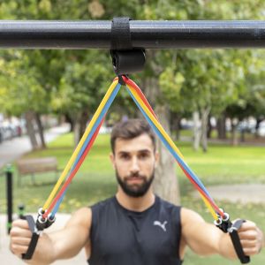 Set de benzi de rezistență cu accesorii și ghid de exerciții Rebainer InnovaGoods 5 Unități