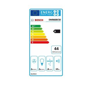 Hotă Convențională BOSCH DWB66BC50 60 cm 590 m3/h 69 dB 220W Oțel